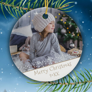 Décoration En Céramique Photo Solive Christmas Holiday Keepsake Family