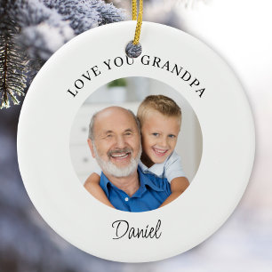Décoration En Céramique Photo souvenir 'Je t'aime Papy'