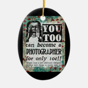 Décoration En Céramique Photographe - Funny Vintage Retro