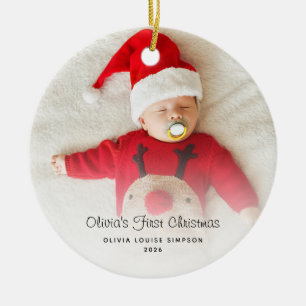 Décoration En Céramique Photos de bébé de Noël modernes 1ère édition