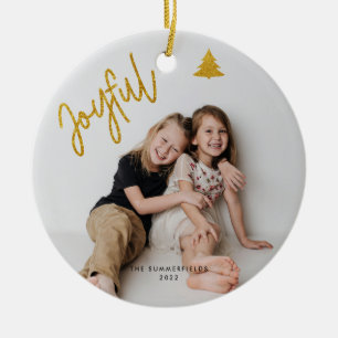 Décoration En Céramique Photos de grand-mère avec texte de voeux de Noël j