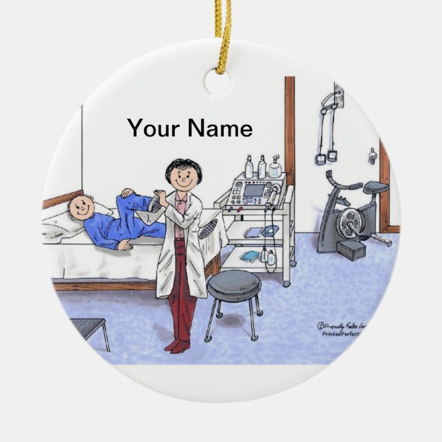 Décoration En Céramique Physiothérapeute - femelle (Devant)