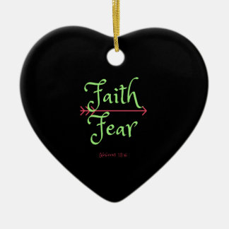 Décoration En Céramique Pick Faith Over Fear Christian Shirt