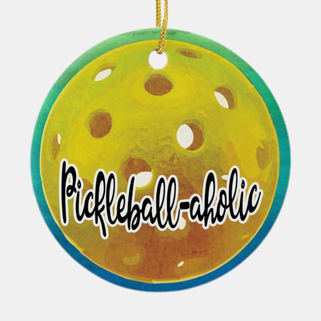 Décoration En Céramique Pickleball-aholic Game Player (Devant)