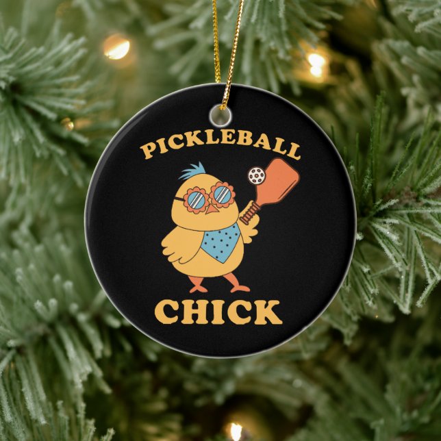 Décoration En Céramique Pickleball Chick - rétro (Arbre)