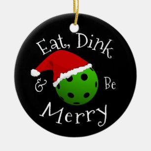 Décoration En Céramique Pickleball de Noël
