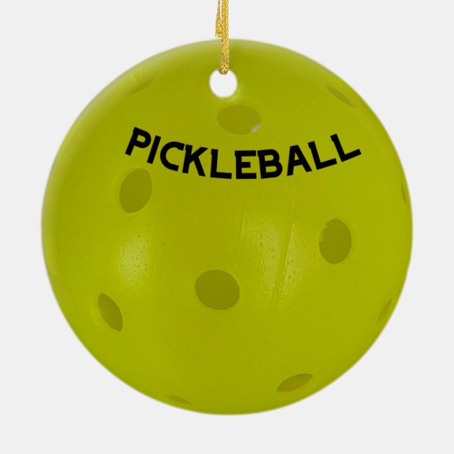 Décoration En Céramique Pickleball Ornament For The Tree (Dos)