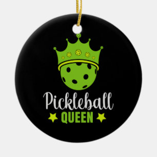 Décoration En Céramique Pickleball Queen Funny Pickball Ball Queen
