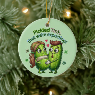 Décoration En Céramique Pickled Tink que nous attendons Pickle Couple
