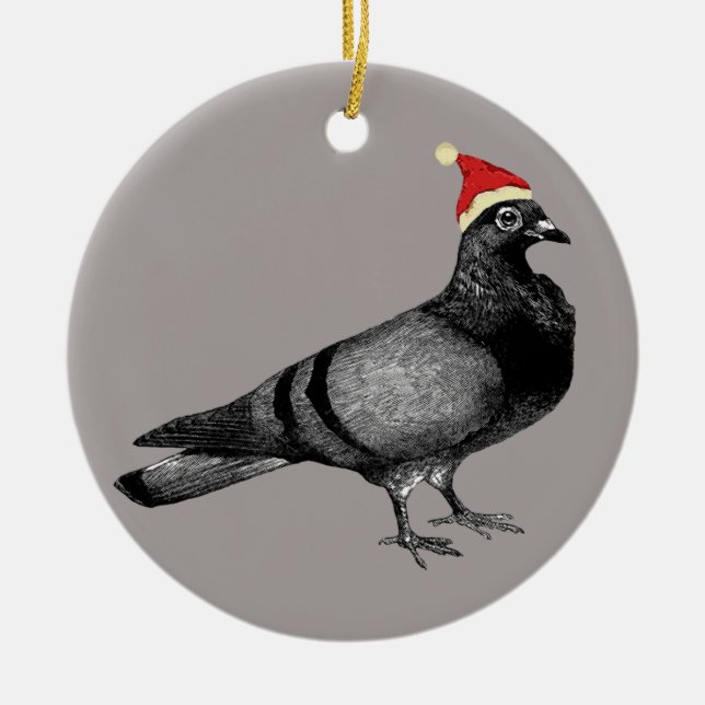 Décoration En Céramique pigeon christmas ceramic tree decoration grey (Devant)