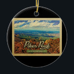 Décoration En Céramique Pikes Peak Colorado Vintage voyage<br><div class="desc">Style de voyage vintage Pikes Peak Colorado image avec une vue magnifique sur la montagne du Colorado de cet endroit haut en randonnée dans les nuages.</div>