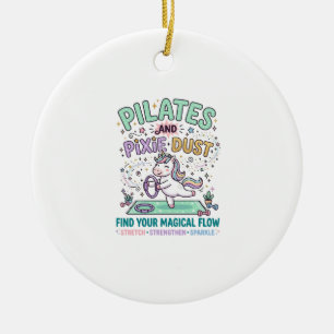 Décoration En Céramique Pilates de licorne et poussière de pixie typograph