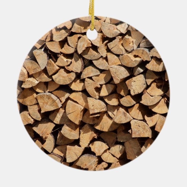 Décoration En Céramique Pile De Bois (Dos)