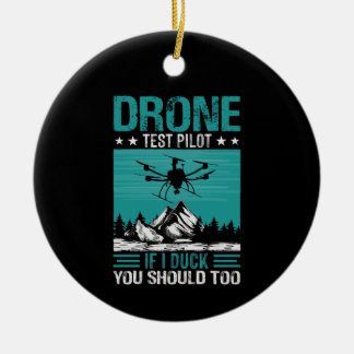 Décoration En Céramique Pilote de test de drone Drôle Dire