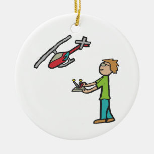 Décoration En Céramique Pilote d'hélicoptère RC