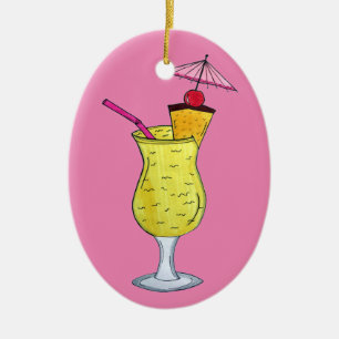Décoration En Céramique Pina Piña Colada Puerto Rican Pineapple Cocktail