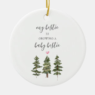 Décoration En Céramique Pine Trees Grossesse Cadeau Pour Bestie Nouveau Bé