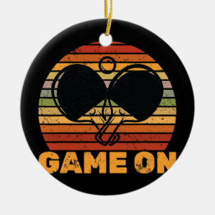 Décoration En Céramique Ping Pong Jeu De Table Tennis Varsity Joueur 