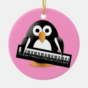 Décoration En Céramique Pingouin avec piano