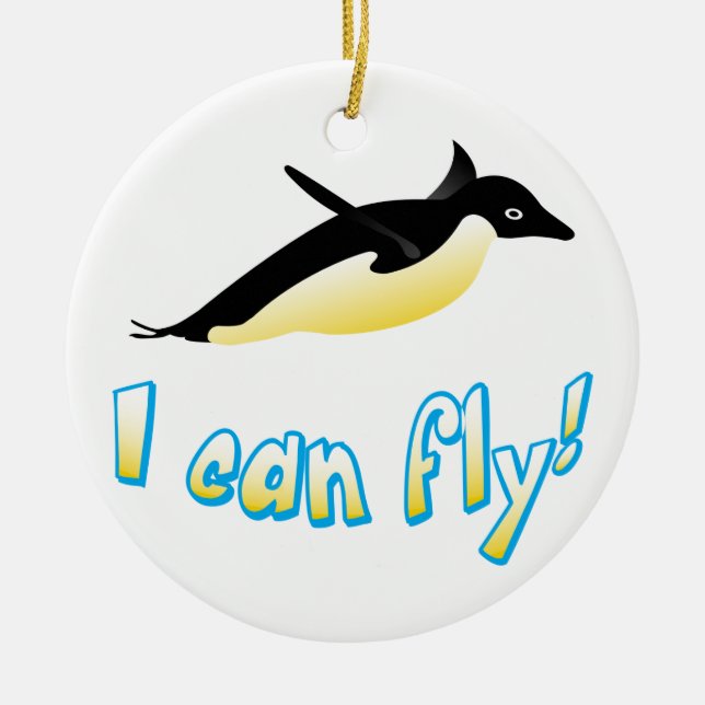 Décoration En Céramique Pingouin volant (Devant)