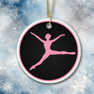 Décoration En Céramique Pink Black Dancer Noël personnalisé