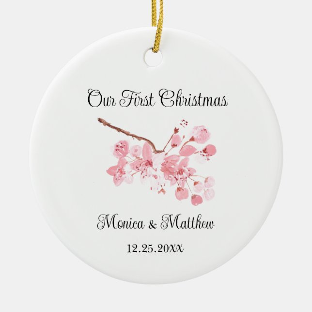 Décoration En Céramique Pink Cherry Blossom Wedding Gift Sakura Japan  (Devant)