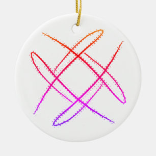 Décoration En Céramique Pink Criss Cross Mandala Doodle #15