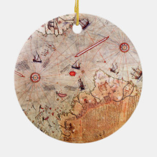 Décoration En Céramique piri reis histoire de la carte mystère vintage An