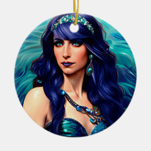Décoration En Céramique Pisces Mermaid Queen Art Imaginaire original