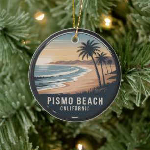 Décoration En Céramique Pismo Beach, Californie Palmiers