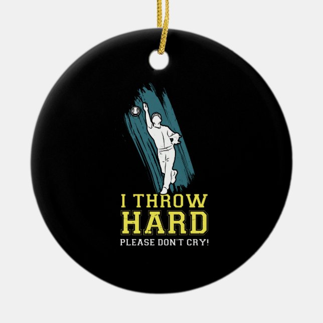 Décoration En Céramique Pitcher de softball de softball (Devant)