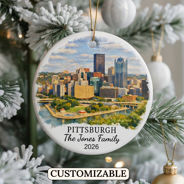 Décoration En Céramique Pittsburgh sur mesure, Pennsylvanie personnalisée (Créateur téléchargé)