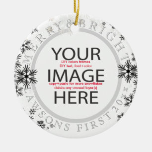 Décoration En Céramique PixDezines notre premier Noël/DIY couleurs