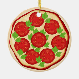 Décoration En Céramique Pizza aux tomates