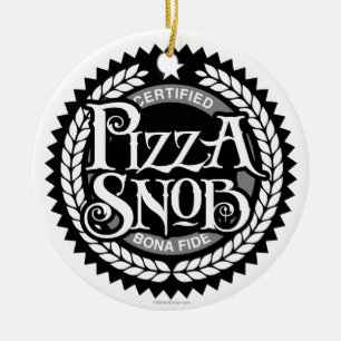 Décoration En Céramique Pizza Snob - amusant amateur de pizza