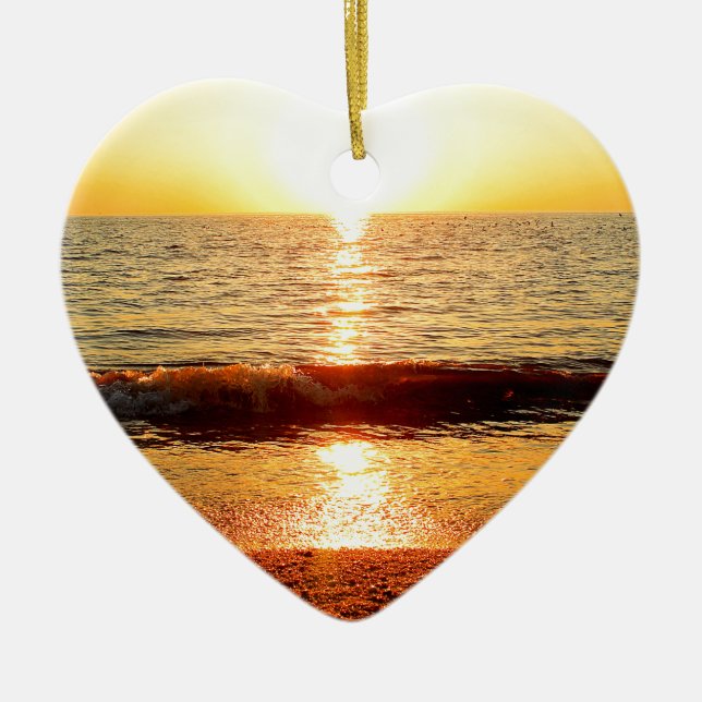 Décoration En Céramique Plage de coucher du soleil, Cape May NJ (Devant)