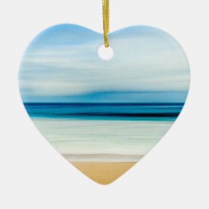 Décoration En Céramique Plage de sable de Floride tropicale, océan & vagu