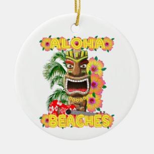 Décoration En Céramique Plages de Funny Aloha à Hawaï Tiki