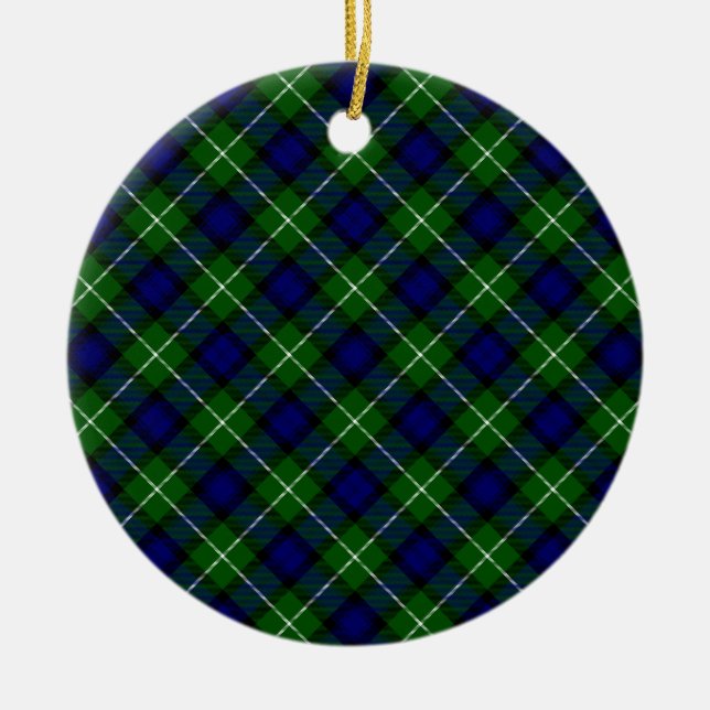 Décoration En Céramique Plaid vert bleu Lamont tartan (Devant)