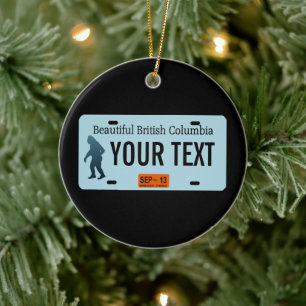 Décoration En Céramique Plaque de licence Sasquatch de la Colombie-Britann