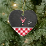 Décoration En Céramique Plaqué Noël Reindeer Chalkboard personnalisé<br><div class="desc">Ce tableau noir est décoré de plaid rouge et blanc,  avec un renne assorti... orné d'une fabuleuse écharpe verte ! Personnalisez-vous avec le nom de votre ou de votre être cher. Vous pouvez modifier les styles,  les tailles et les couleurs du texte à l'aide du menu de modification.</div>
