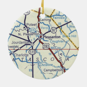 Décoration En Céramique Pleasanton Texas Christmas Ornament
