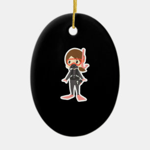 Décoration En Céramique Plongée J'Aime La Nage Avec Snorkeling