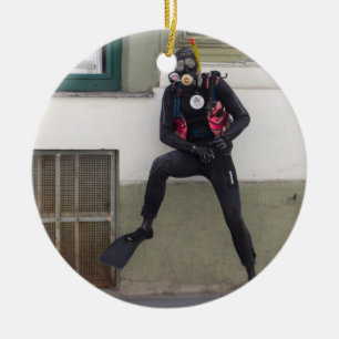 Décoration En Céramique Plongeur Scuba