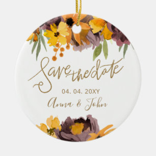 Décoration En Céramique Plum Jaune Floral Or Calligraphie Enregistrer La D