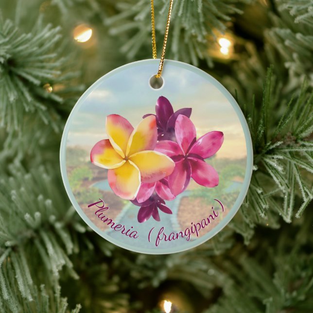 Décoration En Céramique Plumeria (Arbre)