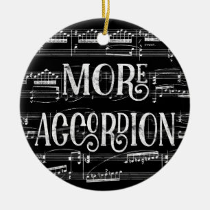 Décoration En Céramique Plus Accordion Chalkboard - Black White Music