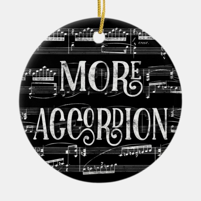 Décoration En Céramique Plus Accordion Chalkboard - Black White Music (Devant)