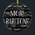 Décoration En Céramique Plus Baritone Chalkboard - Black White Singer<br><div class="desc">Un design plus Baritone soigné avec effet tableau noir avec partition musicale arrière - plan en noir et blanc.</div>
