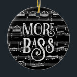 Décoration En Céramique Plus Bass Chalkboard - Black White Music<br><div class="desc">Un design plus Bass soigné avec effet tableau de bord avec partition musicale arrière - plan en noir et blanc.</div>